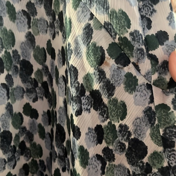 Club Monaco Zaydie Asymmetrical Wrap Dress green blue white size 2 going out - Picture 9 of 9